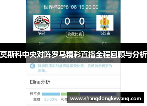 莫斯科中央对阵罗马精彩直播全程回顾与分析
